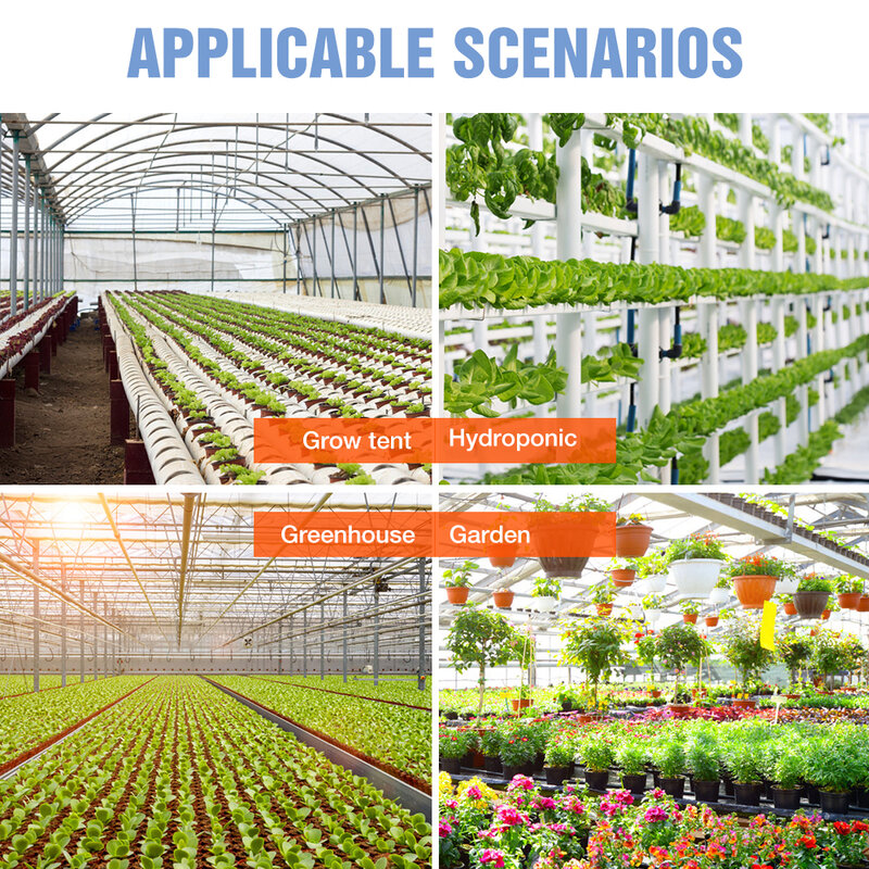 Lâmpada led phyto para crescimento das plantas, espectro completo, luz para cultivo 20w, 40w, mudas de flores, ambiente interno, estufa, fitolampia