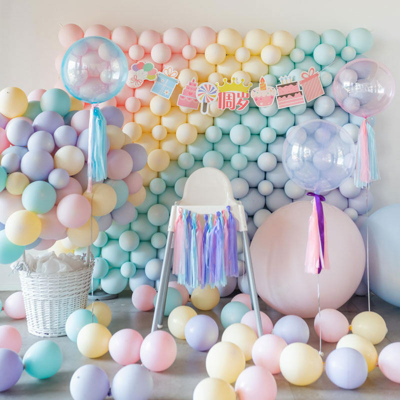 10/30/50 Buah Balon Lateks Macarons Permen Pastel Pesta Pernikahan Dekorasi Ulang Tahun Balon Baby Shower Dekorasi Air Globos