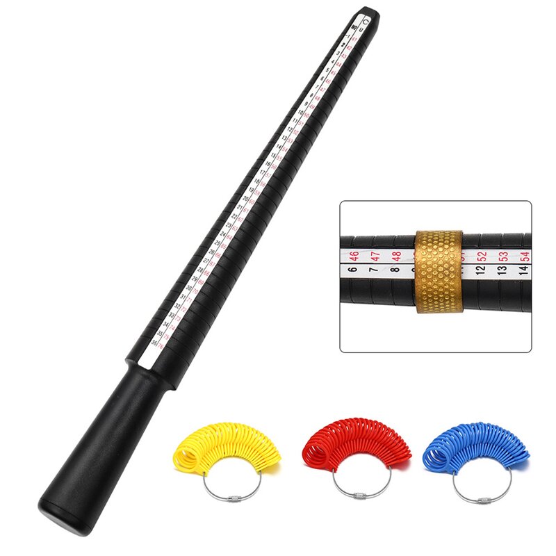 1pcs Professional Jewelry Tools Ring Mandrel Stick Finger Gauge Ring Sizer Measuring UK/US Size For DIY Jewelry Size Tool Sets
