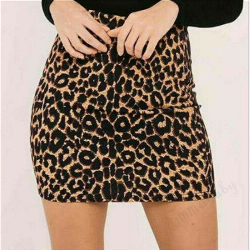 2021 mais novo feminino leopardo impressão de cintura alta mini saia sexy lápis bodycon pacote hip mini saia para mulheres praia cobrir saias