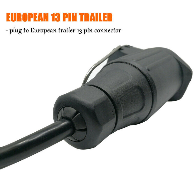Convertidor de luz de remolque para coche, enchufe de 7 vías de EE. UU. A Europa, 13 Pines, 7 vías a UE 7 EE. UU. 4 a UE 7, conector redondo, accesorios