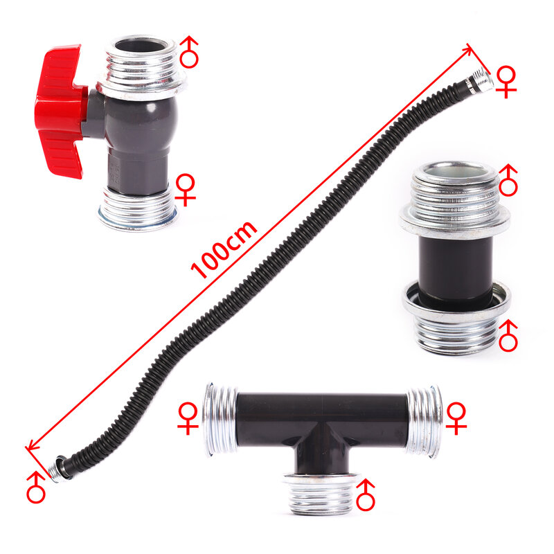 Ftshist Breath Control Tube Threaded Tee 40mm Interface For Latex Gas Mask Sex Suffocation Valve Threaded Connection Accessories
