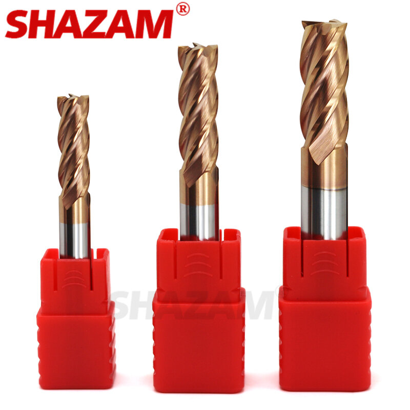 Frees Legering Coating Wolfraam Staal Tool Cnc Maching Hrc55 Endmill Shazam Frees Machine Gereedschap 4.5/5.5/6.5/7.5