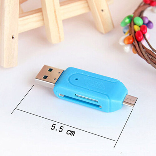 Micro USB OTG pour PC, 2 en 1, universel, TF/SD