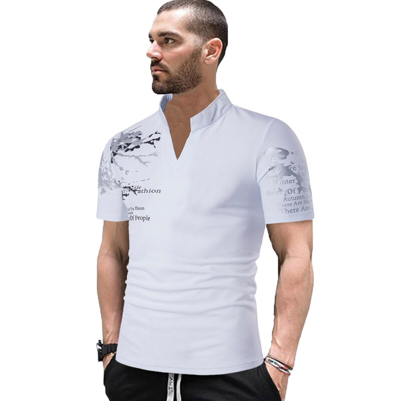 Mannen Polo Heren Shirt Korte Mouw Polo Shirt Print Polo Nieuwe Kleding Zomer Streetwear Casual Mode Mannen Tops