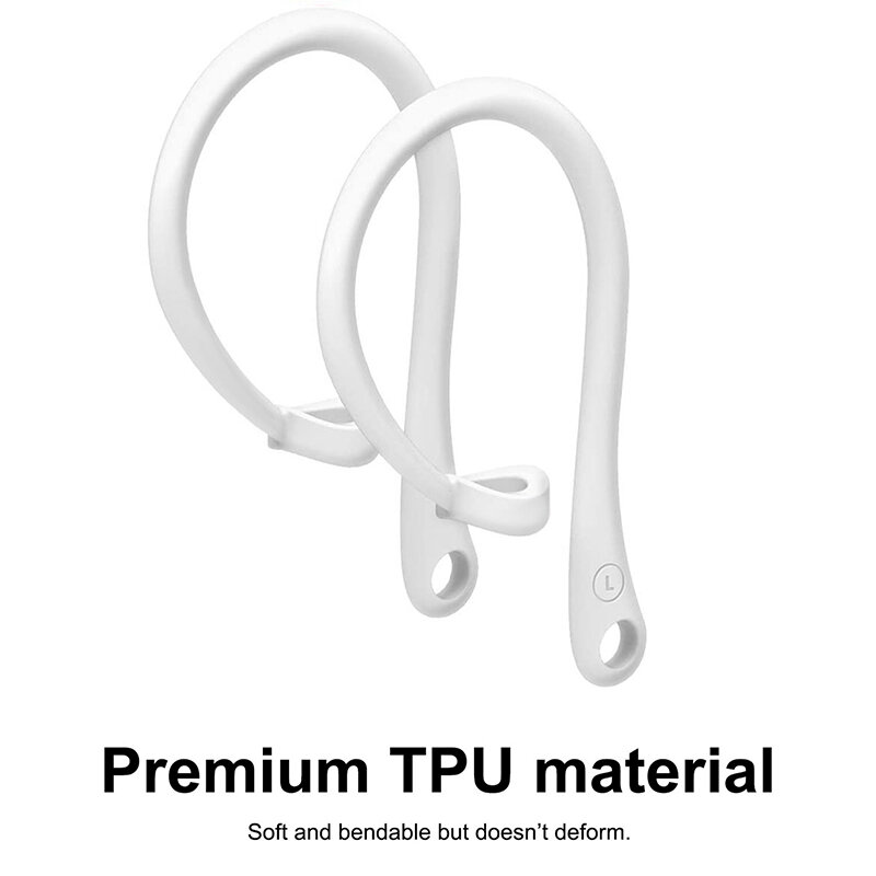 1 par de ganchos para la oreja de silicona suave TPU, soporte para auriculares antipérdida para AirPods (AirPods no incluidos)