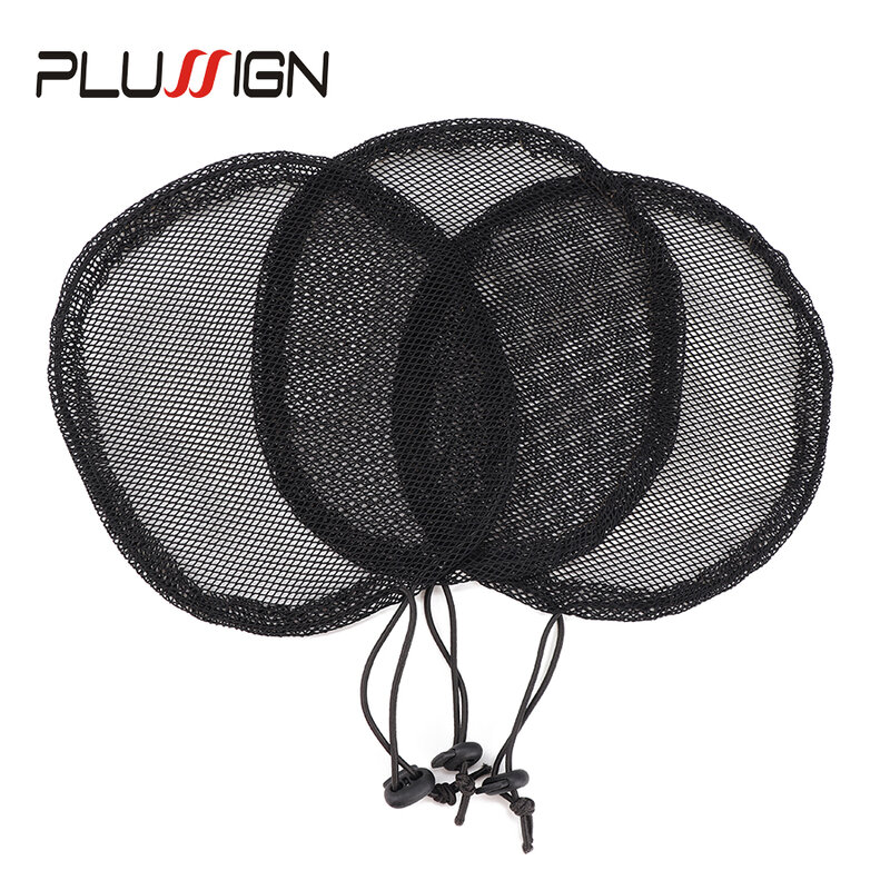 Plussign Ponytail Net Wig Caps For Making Ponytail Elastic Hair Net With Glueless Hair Net Wig Liner Hair Bun Material