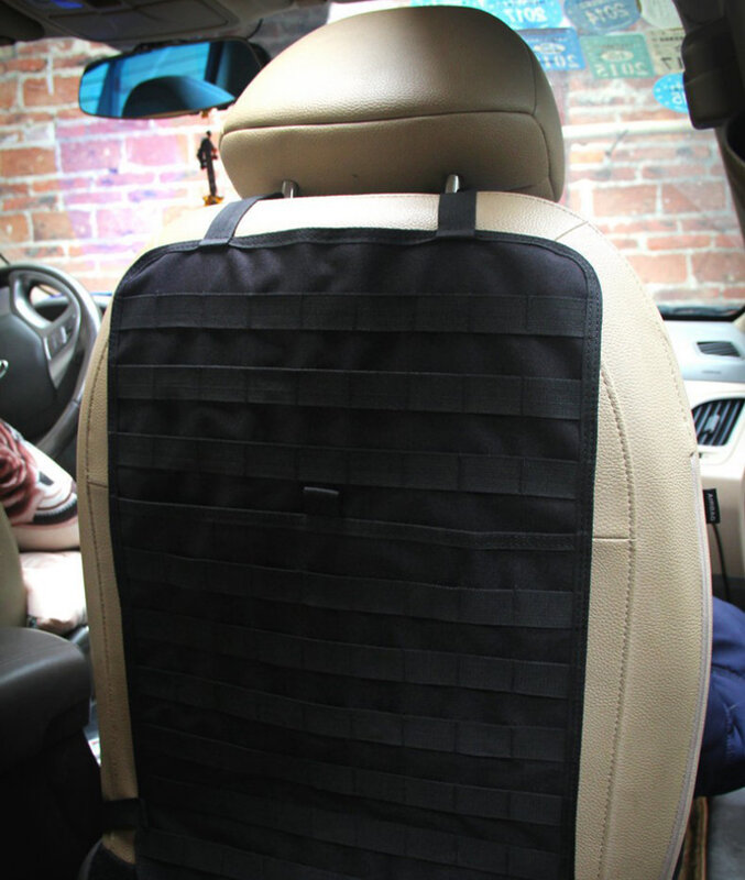Universal Car Backseat Organizer Tactical Molle Organizer Storage Outdoor Travel Nylon Car Organizer Seat Back Storage Protector