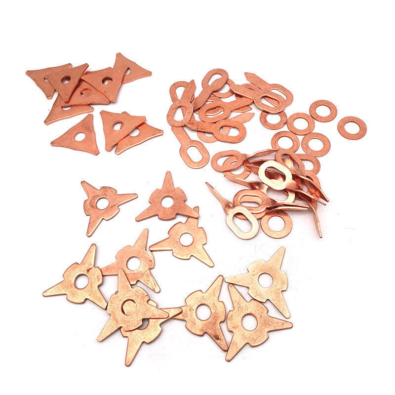 50 peças misturadas extrator anéis painel de metal reparação dent acessórios soldagem a ponto 5 tamanho