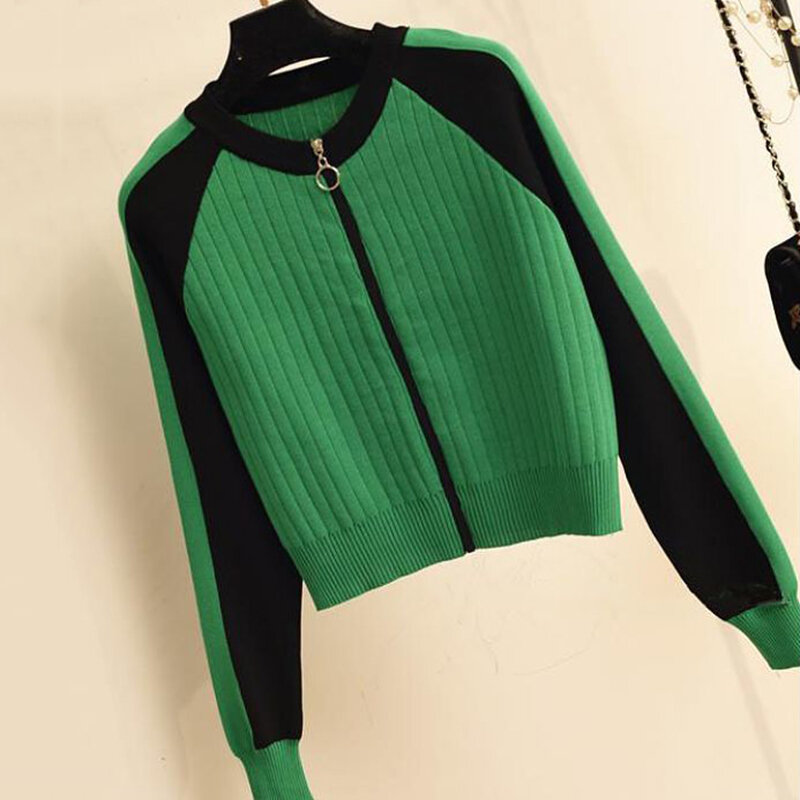 Ensemble de costume vert élégant pour femmes, de haute qualité, à la mode, vintage, en tricot, décontracté, doux, chic, 2020