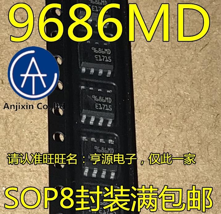 100% original, disponible, L9686MD013TR, L9686MD, SOP8, chip de alimentación LCD, 10 Uds.