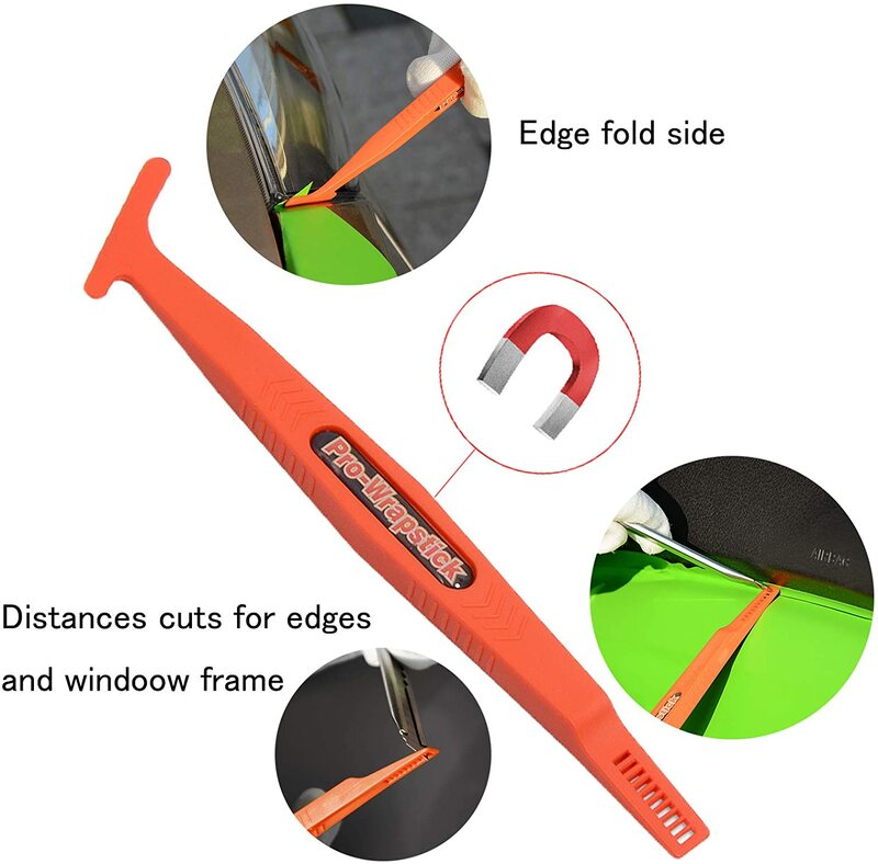 FOSHIO автомобильный виниловый скребок для обмотки, магнитный скребок, инструмент для тонирования окон, наборы наклеек из углеродного волокна, наклейка, нож для резки