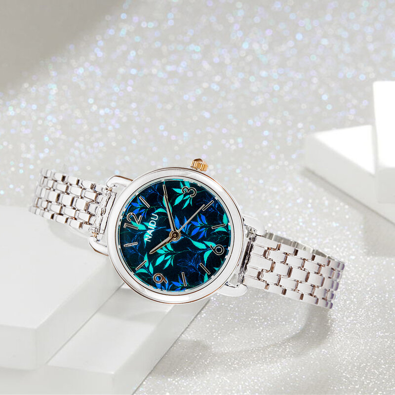 Shifenmei relógio feminino de quartzo, relógio feminino com pulseira de aço inoxidável, design de moda luxuosa