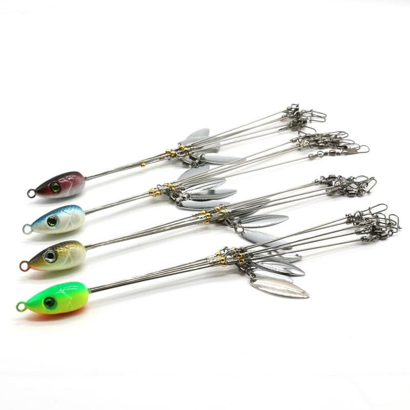 Umbrella Fishing lure Rig 5 Arms Alabama Rig Head Swimming Bait Bass Fishing Group Lure Snap Swivel Spinner, 18g