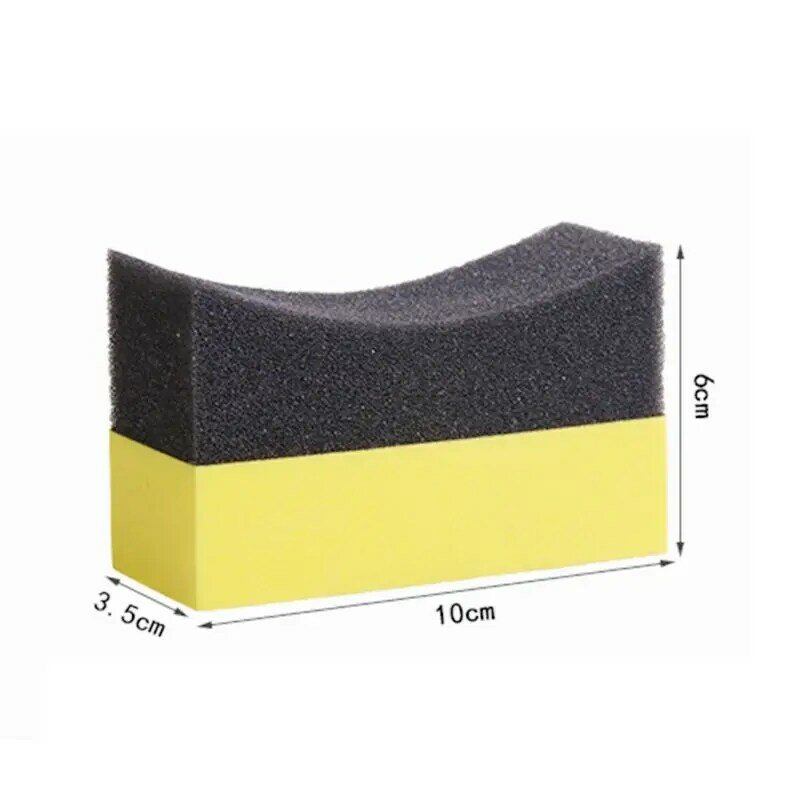 Leidersty 6 Stuks Tire Spons Wax Applicator Pads- Premium Grade Spons Microfiber Applicator - Gloss Shine Kleur Polijsten