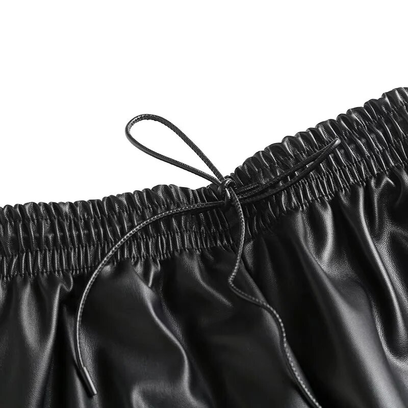 Davie & Di – Mini jupe taille haute en cuir pour femmes, mode anglaise, collection 2022