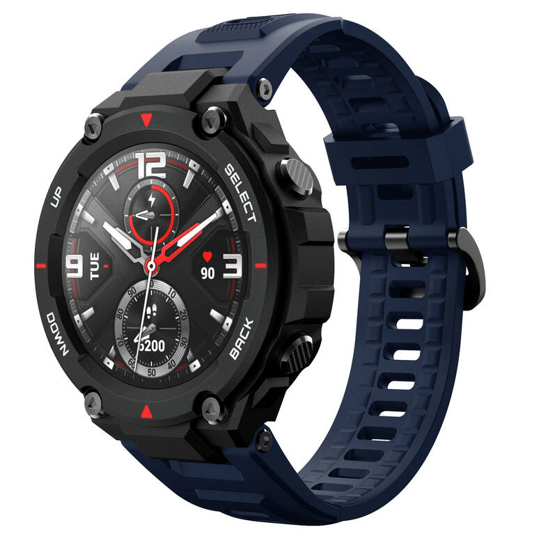 Tali jam tangan silikon, gelang pengganti untuk Xiaomi Amazfit t-rex/t-rex Pro / Ares