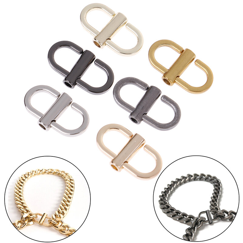 Clip de hebilla de Metal ajustable, 2 piezas, cadena de bolso, longitud acortada, accesorios de bolso, venta al por mayor, 5 colores