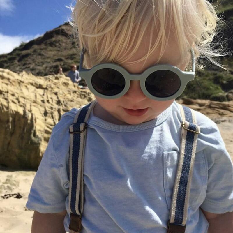 Новинка 2021, детские солнцезащитные очки, однотонные круглые удобные очки для младенцев в стиле ретро с защитой от ультрафиолета, очки для детей