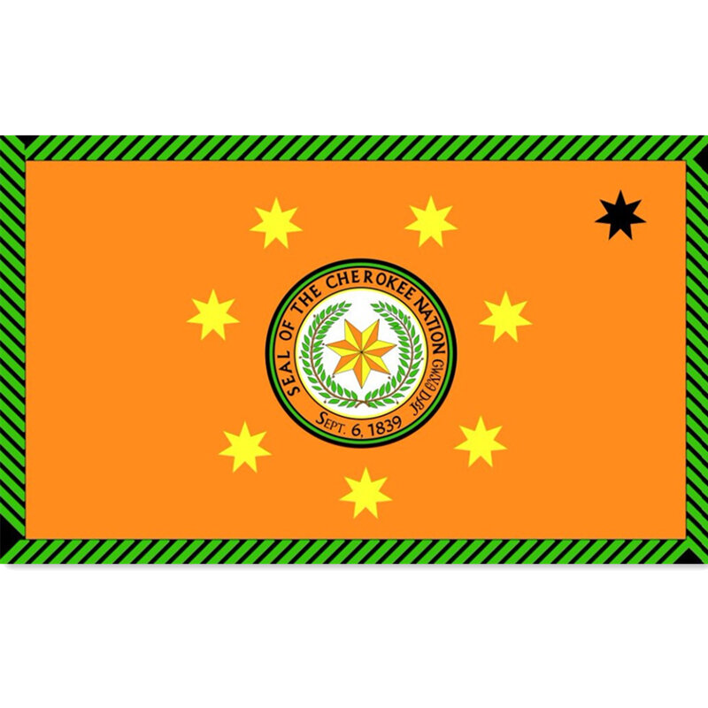 60x90cm/90x150cm/120x180cm seal of the cherokee nation sept 6 1839 flag