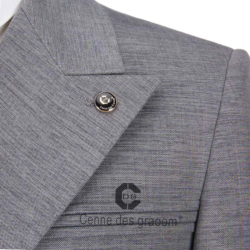 Cenne Des Graoom-blazer de doble botonadura para hombre, traje de negocios, informal, para fiesta, cantante, novio, boda, A12
