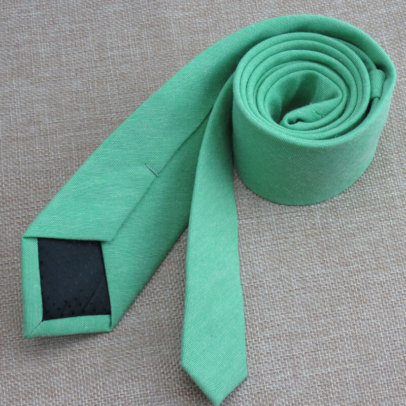 15 Warna Permen Warna Katun Linen Pria Dasi Padat Warna 6 Cm Kurus Dasi Corbatas untuk Hombre Hadiah untuk Pria pernikahan Pesta Dasi