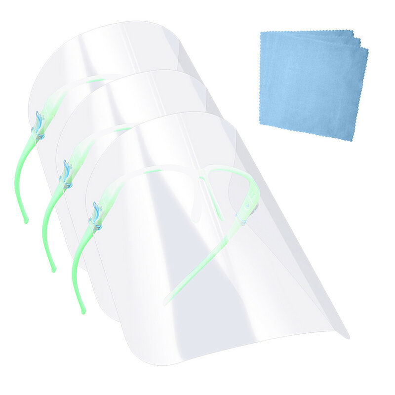 3Pcs Duurzaam Combineren Plastic Herbruikbare Clear Gezichtsmasker Met Schild Bescherming Ademend Transparant Masker Halloween Cosplay