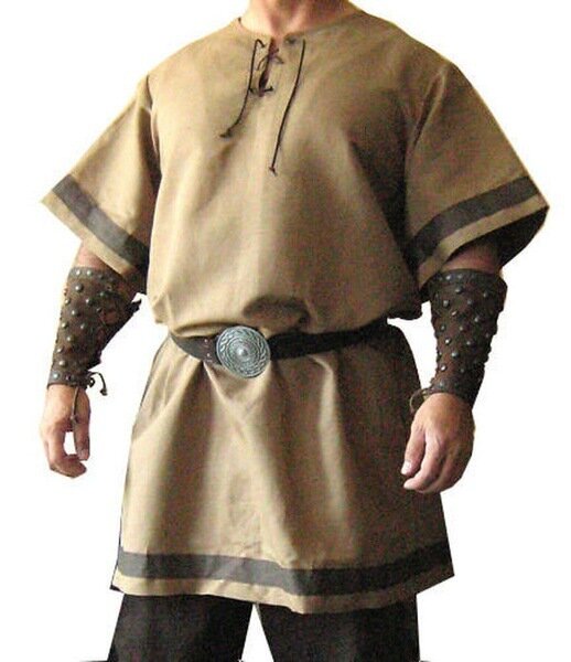 Cosplay Medieval Vintage Renaissance Viking Warrior Knight LARP Costume Adult Men Nordic Army Pirate Tunic Shirt Tops Outfits
