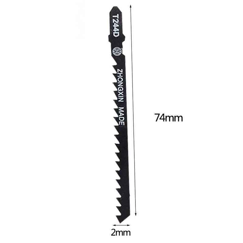 Alto aço carbono Jig Saw Set, corte rápido, alternativo, Jigsaw Blade para placa de madeira, corte de plástico, T144D, T244D, 74mm, 5 Pcs/Lot