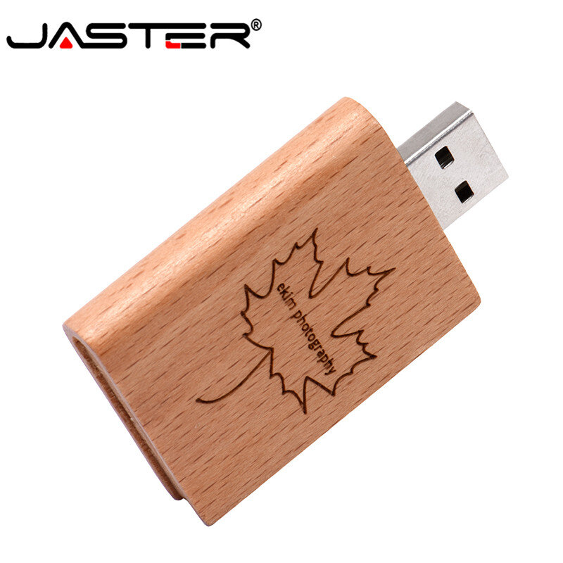 Jaster pendrive usb 2.0 de madeira, modelo de livro, memória flash drive portátil 4gb 8gb 16gb 32gb 64gb (logotipo grátis)