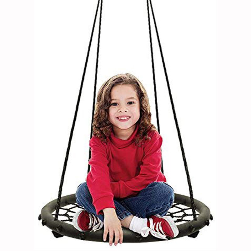 Balanço crianças ao ar livre indoor redonda web swing para crianças adulto árvore balanço conjunto brinquedos do bebê rolamento 200 kg diâmetro 60cm