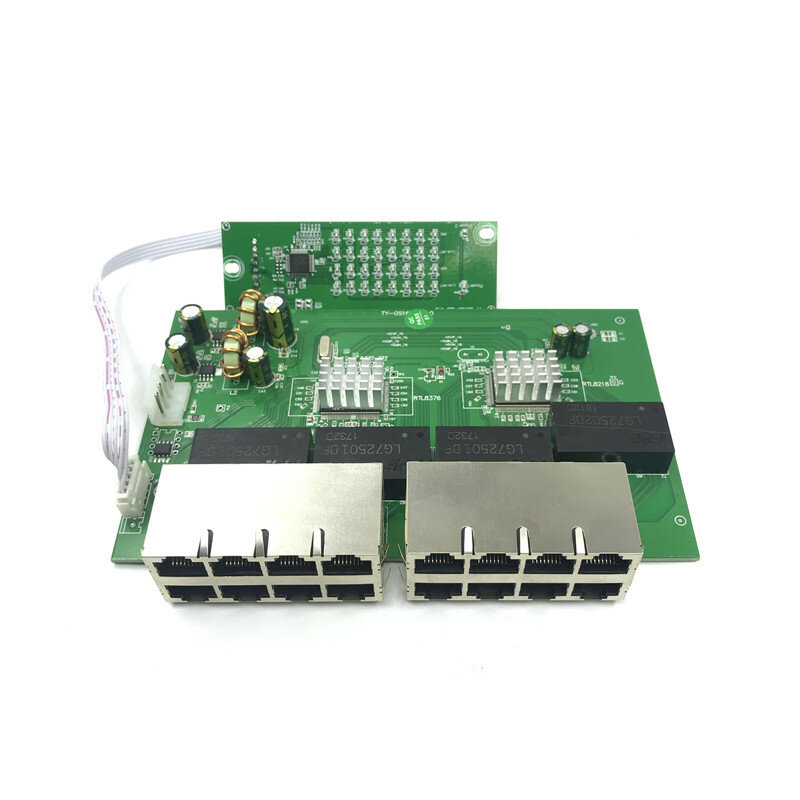 OEM New model 16 Port Gigabit Switch module Desktop RJ45 Ethernet Switch 10/100/1000mbps Lan Hub switch 16 portas motherboard