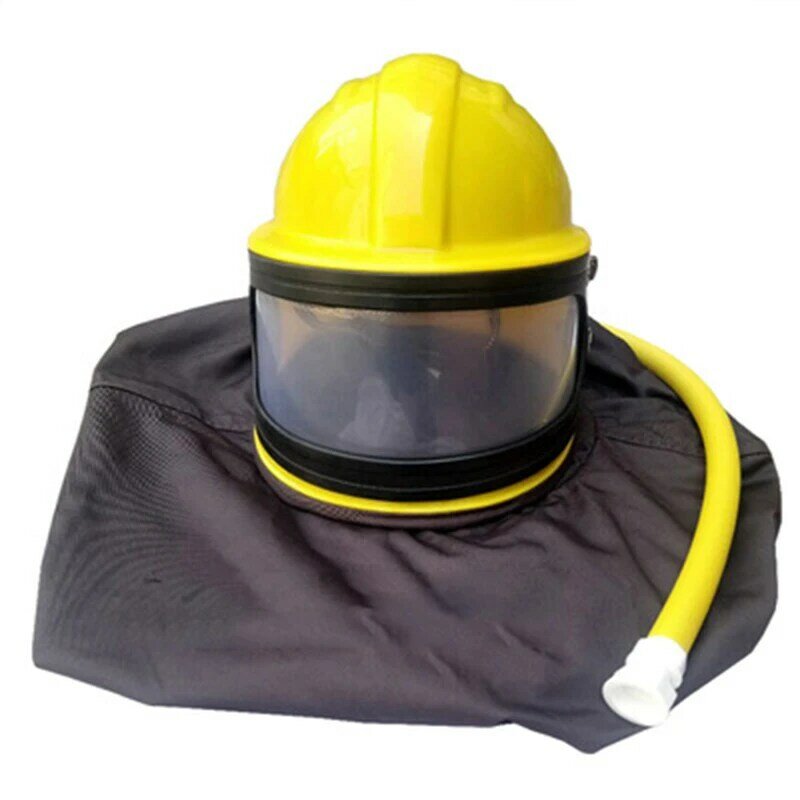 1 set di materiale in PVC ABS sabbiatura protezione sabbiatura casco sabbiatura maschera di sicurezza casco sabbiatura