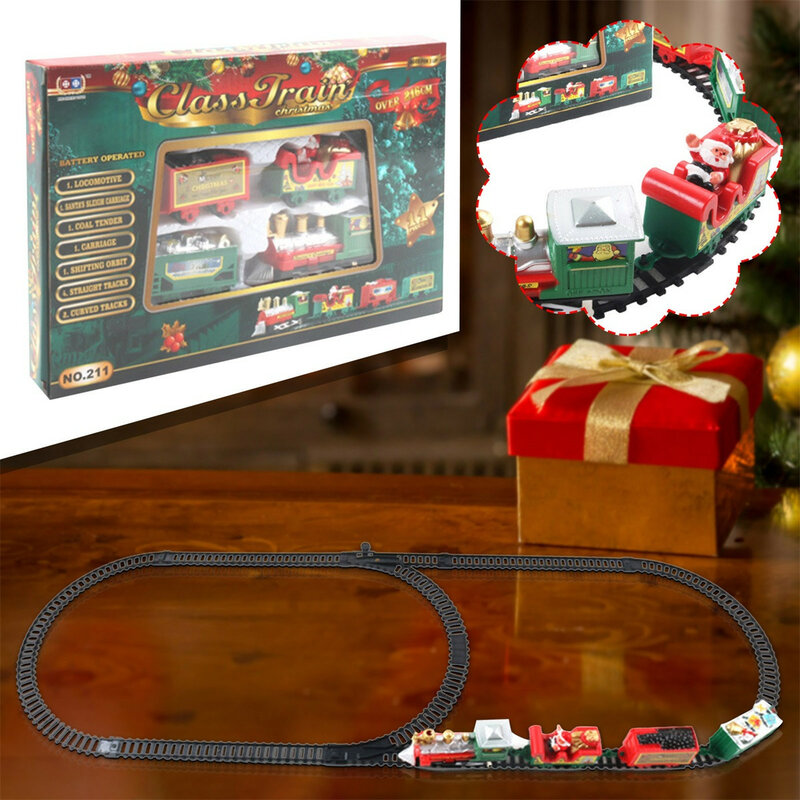 Realistyczny zestaw pociąg elektryczny wagon kolejowy montażu zabawki do budowania transportu kolejowego kreatywne drzewko wystrój bożonarodzeniowy prezent na Boże Narodzenie nowy