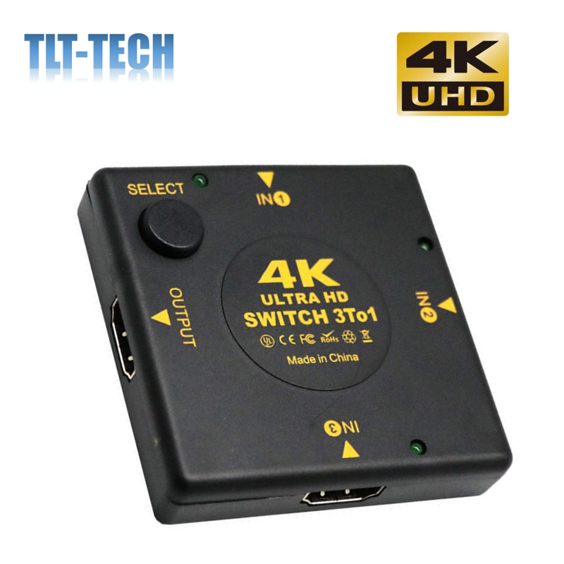 Przełącznik 4K przełącznik HDMI 3 w 1 wyjście kvm ekstraktor Audio rozgałęźnik Hub Switcher