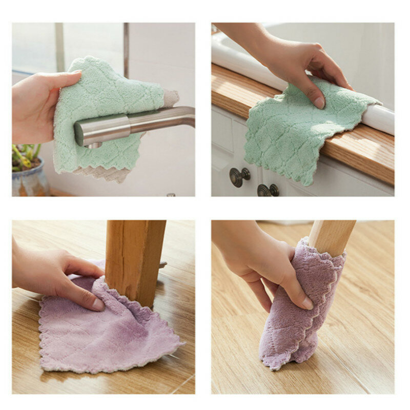 MELTSETM 8 pezzi asciugamano in microfibra assorbente panni per la pulizia della cucina olio antiaderente strofinaccio stracci tovaglioli asciugamano per la pulizia della casa