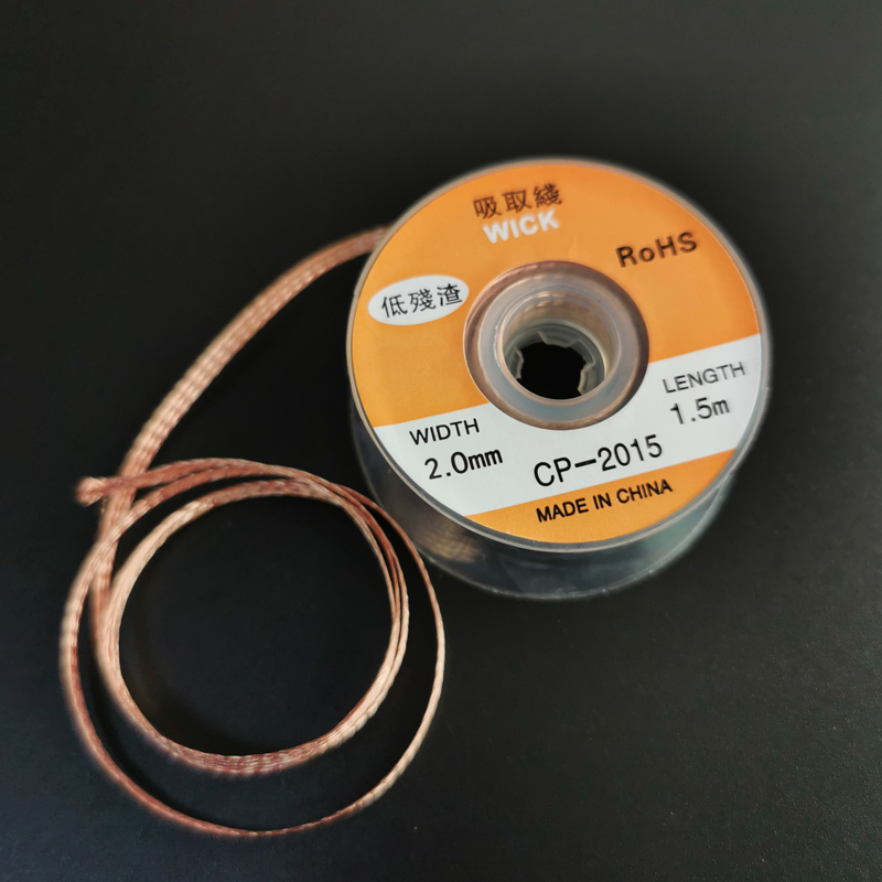1.5mm 2mm 2.5mm 3mm 3.5mm1.5M rozlutownica przewody Braid lutowanie spawanie Remover knot przewód zasilający Flux naprawa BGA narzędzie