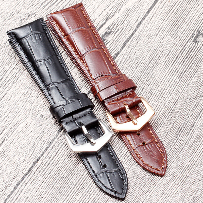 Correias de couro de alta qualidade para patek philippe pulseira de relógio de couro pp pino fivela 19mm20mm21mm22mm pulseira masculina
