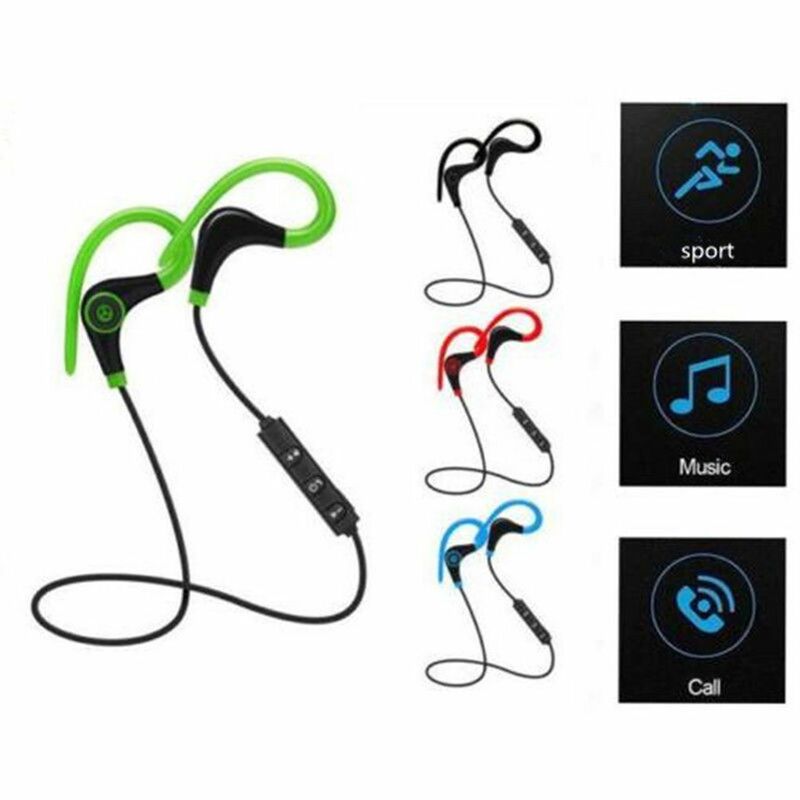 Auricolare sportivo Bluetooth 4.1 con gancio per l'orecchio senza fili cuffie Stereo Super Bass cuffie sportive
