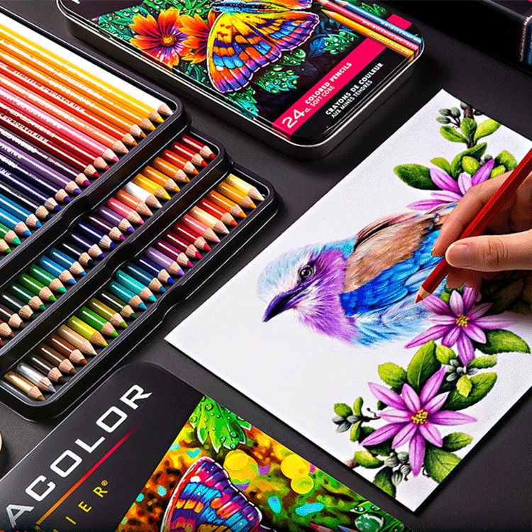 PRISMACOLOR-lápiz de aceite de 24 colores, lápices de colores de madera para artistas, bocetos, suministros de arte escolar