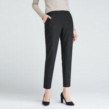 2020 Otoño Invierno mujer mediana edad terciopelo cálido cintura elástica Pantalones rectos casuales pantalones femeninos