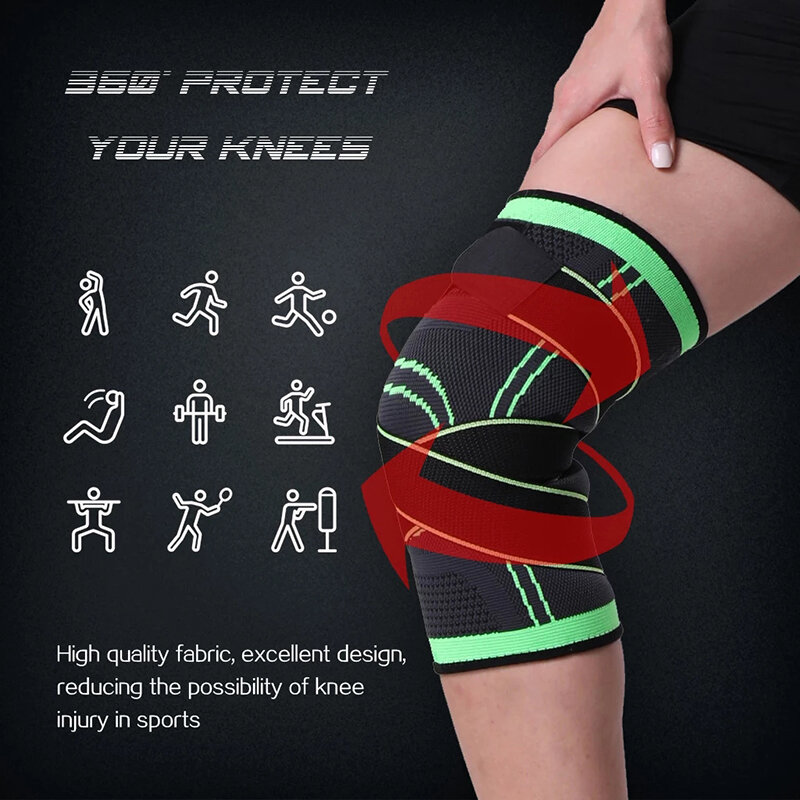 1 sztuka sportowe ochraniacze na kolana do jazdy na rowerze męski regulowany bandaż kompresyjny ochraniacze na kolana wsparcie sprzęt do ćwiczeń ochronny sprzęt