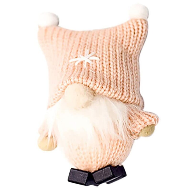 Boneka Natal Wol Lucu Tanpa Wajah Rudolph Gnome Boneka Mewah Dekorasi Buatan Tangan Gantung Liontin Ruang Pesta Hadiah Natal Keluarga