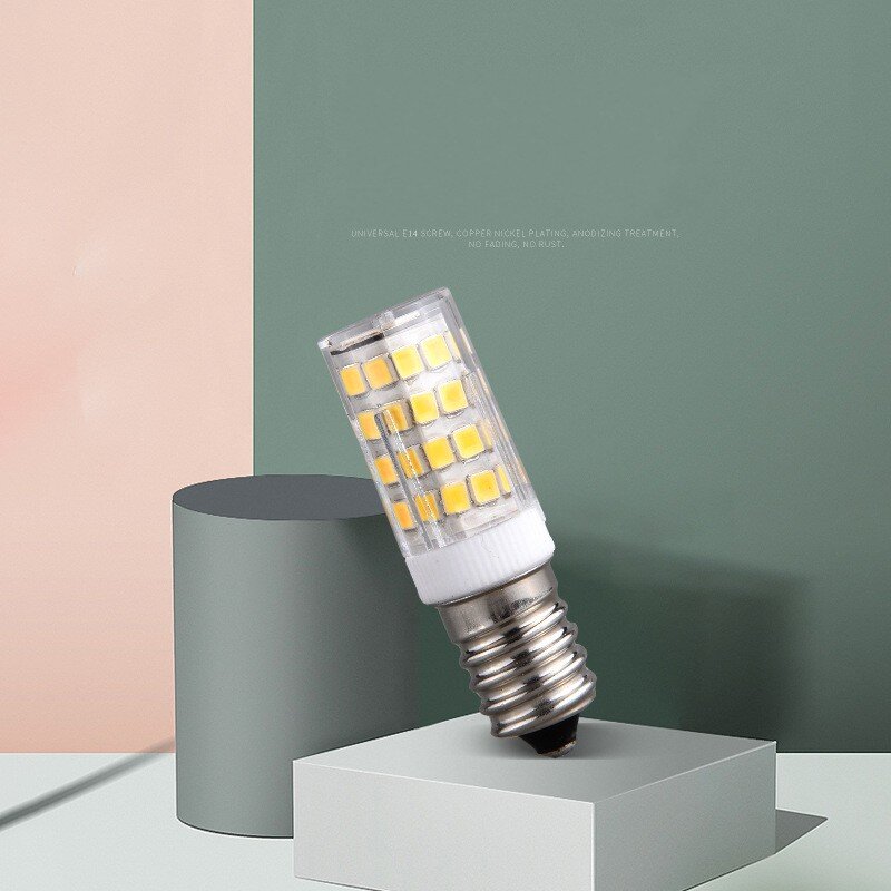 Lâmpada LED refrigerador para geladeira, lâmpada de milho, branco, quente, branco, SMD2835, substituir halogênio, luzes do candelabro, E14, E27, 4W, 6W