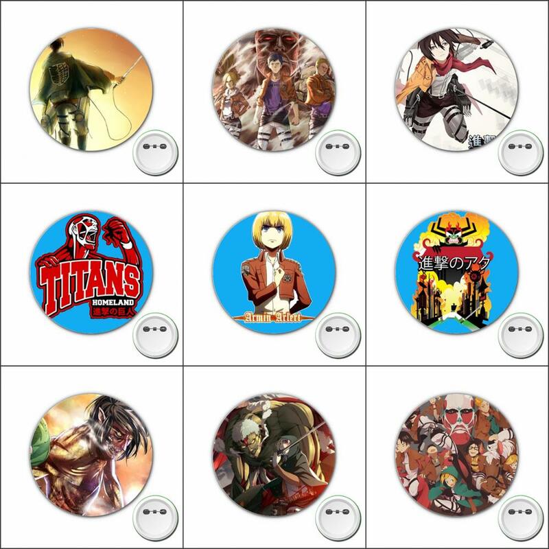 3pcs Hot anime Attack on Titan Cosplay Badge Brooch Pins Icons Badge Decoration Cartoon Badges Button Clothes Accessories