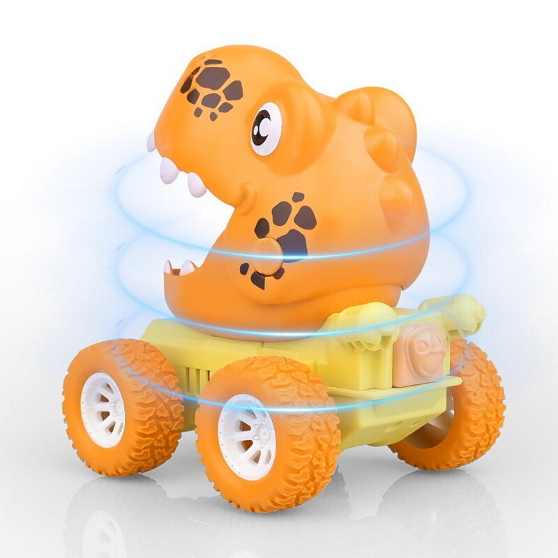 Modèle de voiture dinosaure de dessin animé pour enfants, jouets de véhicule, côtes arrière, fonction d'inertie, cadeaux pour garçons et filles, 1PC