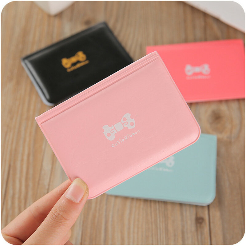 Cute Candy Color Wallet Case PU Leather on Cover for Auto Driver License Bag Car Driving Documents business Card Holder Purse