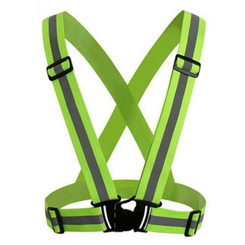 New Highlight Reflective Straps Night Running Riding Clothing Vest Adjustable Safety Vest Elastic Band For Adults and Children
