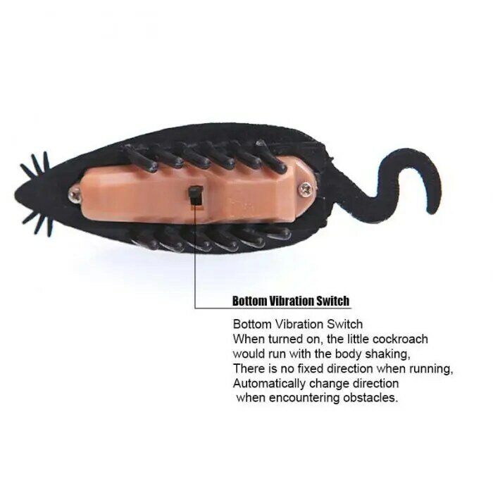 1PC zabawna zabawka fałszywy karaluch mysz elektroniczna sztuczka zabawka symulacja Insect Crawl karaluchy/mysz wibracje zabawki