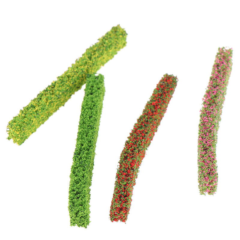 2PCS ไม้แถบสีเขียวตารางทราย Miniature จำลอง DIY วัสดุรั้วหญ้าสำหรับกลางแจ้งในร่มอาคาร Diorama